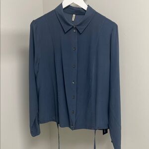 Annette Gortz Navy Women's Button-Down Shirt